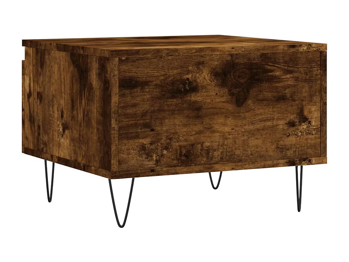 Tavolini da caffè 2 pezzi rovere affumicato 50x46x35 cm legno ingegnerizzato
