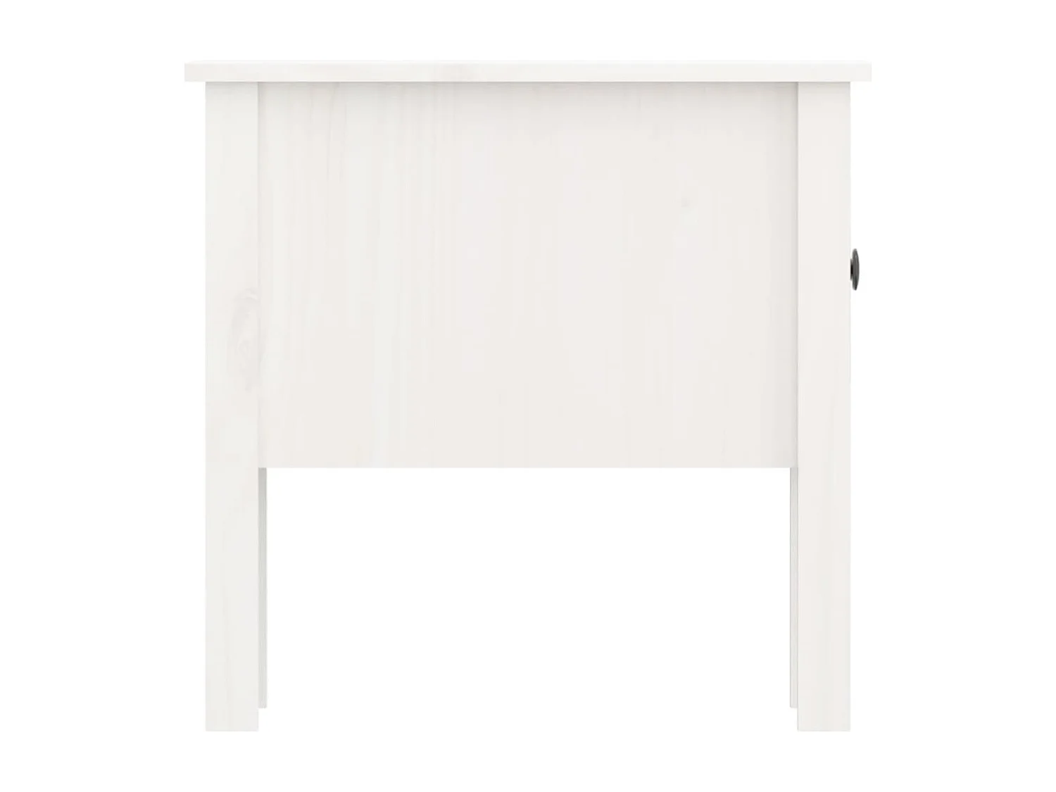 Bijzettafels 2 stuks Wit 50x50x49 cm Massief grenenhout