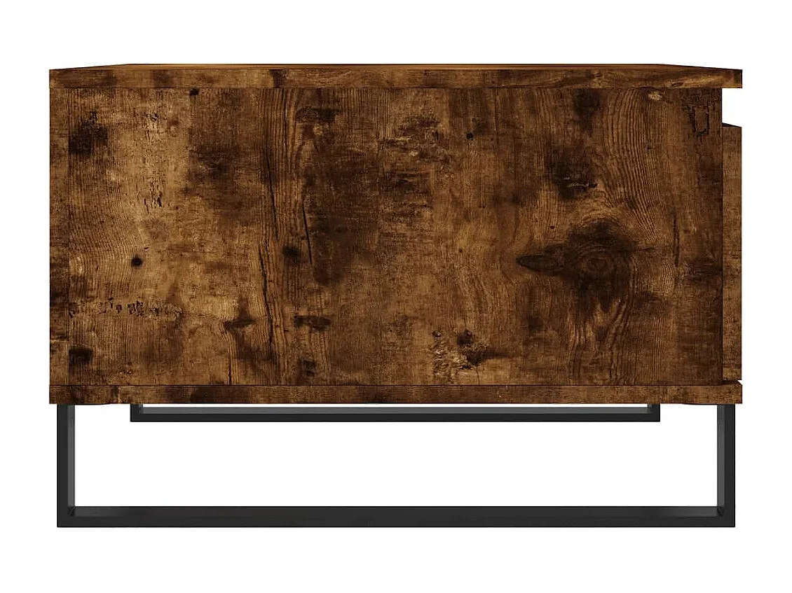 Gerookte eiken salontafel 55x55x36,5 cm bewerkt hout