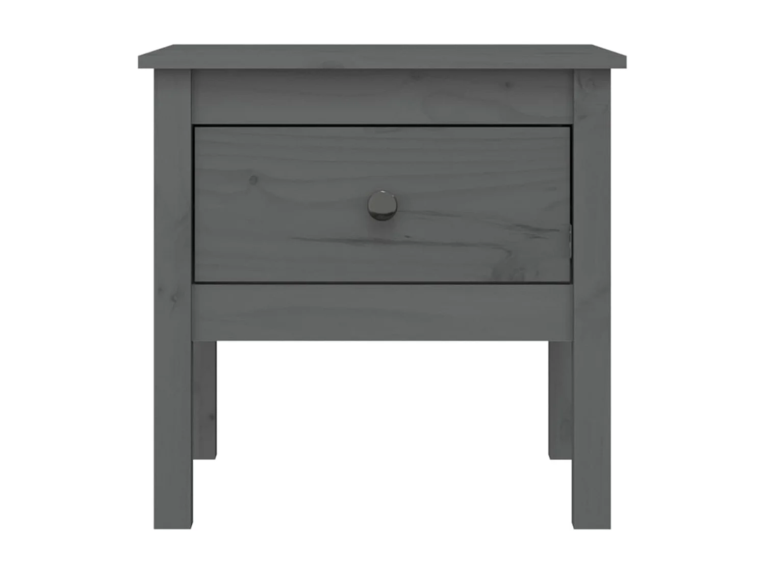 Beistelltisch Grau 50x50x49 cm Massivholz Kiefer