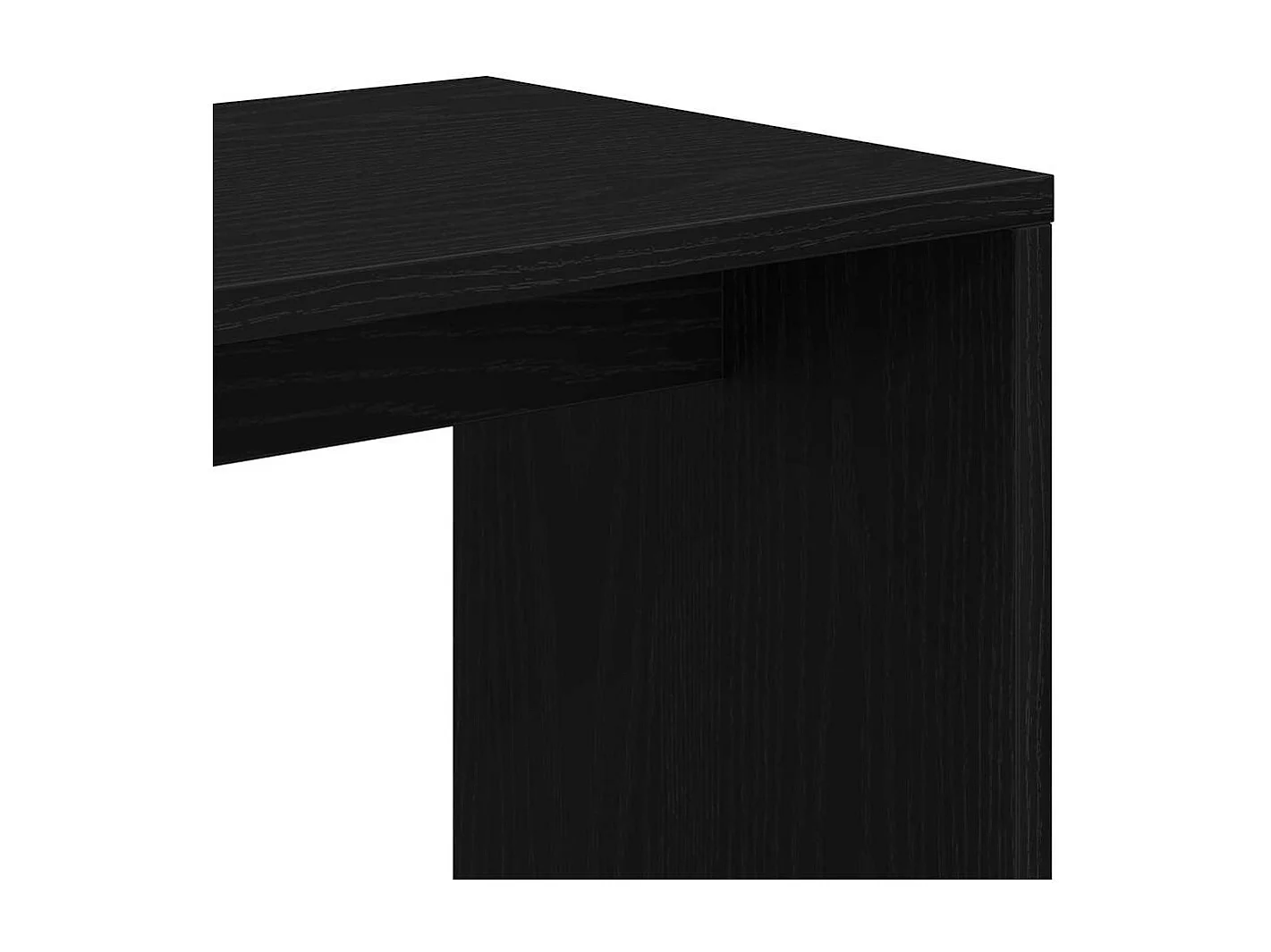 Tavolino impilabile 3 pezzi Rovere nero 55 x 30 x 50 cm