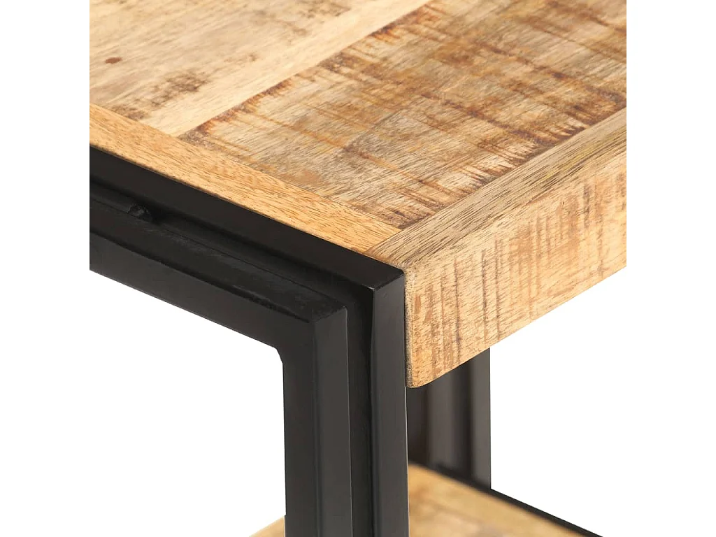 Tavolino laterale 40x30x40 cm Legno di mango grezzo