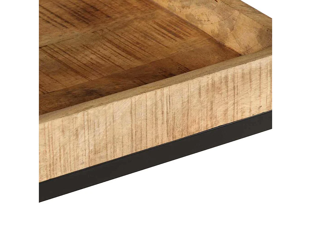 Bruine bijzettafel 35 x 35 x 45 cm massief mangohout