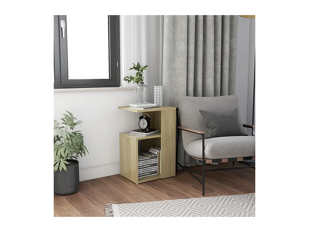 Sonoma Eiken Bijzettafel 36x30x56 cm Bewerkt Hout