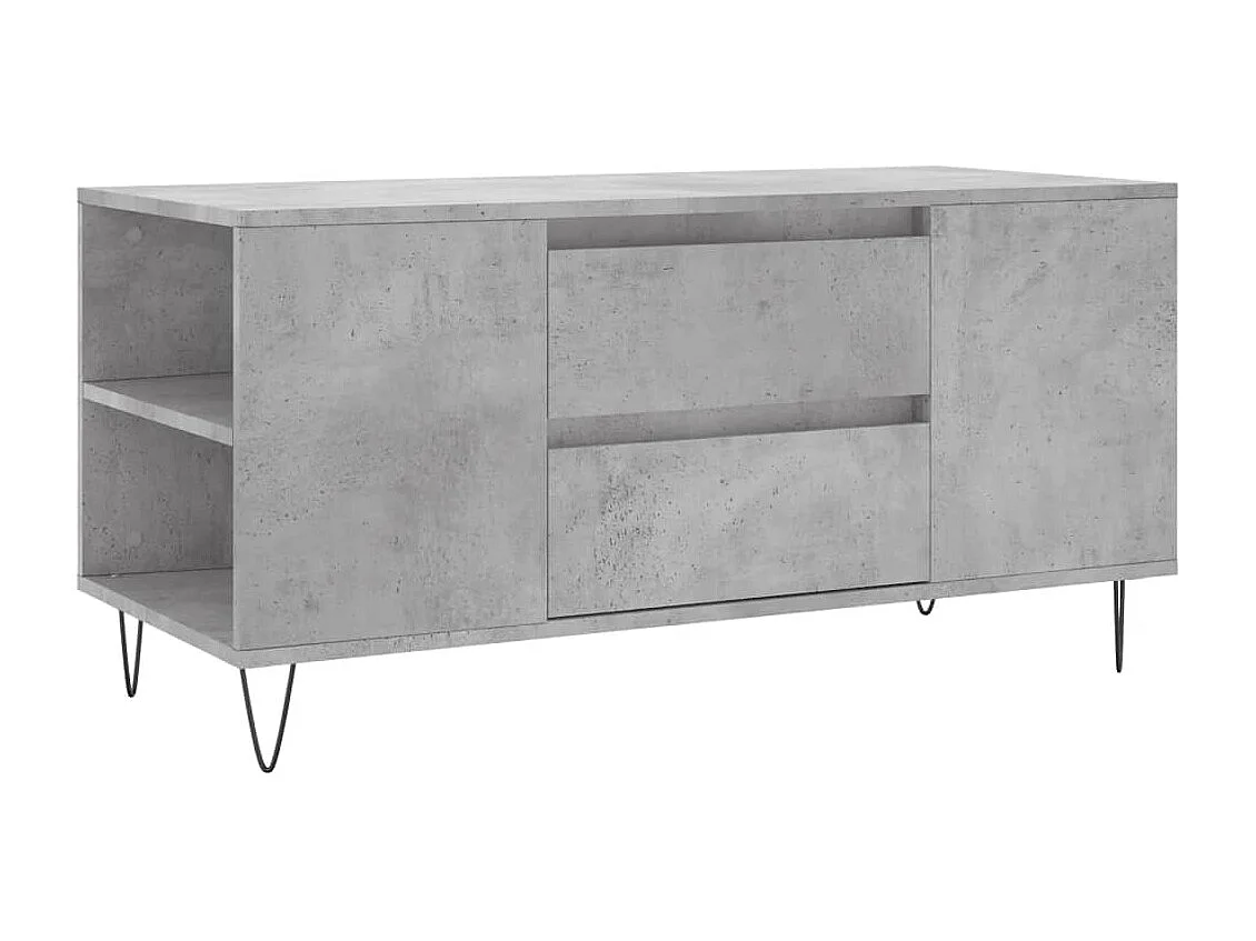Betongrauer Couchtisch 102x44,5x50 cm Holzwerkstoff