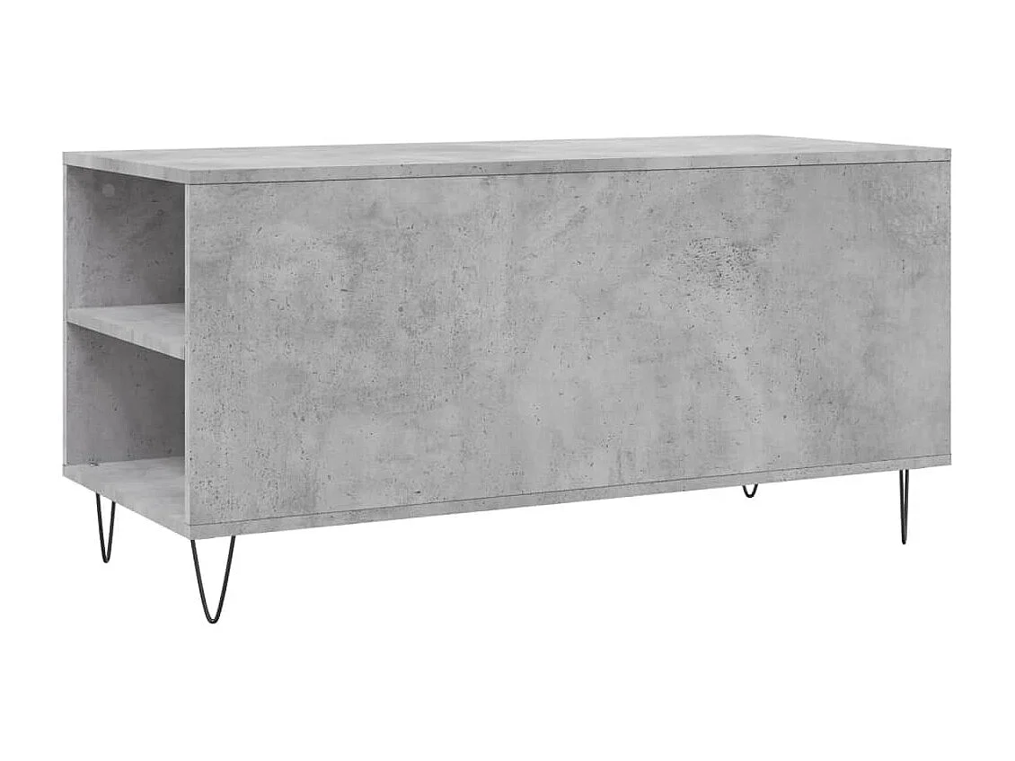 Betongrauer Couchtisch 102x44,5x50 cm Holzwerkstoff