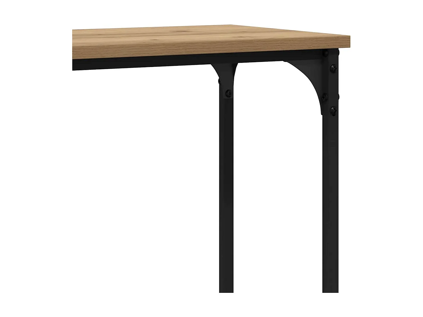 Consoletafel met plank, handgemaakt eikenhout, 160 x 29 x 80 cm