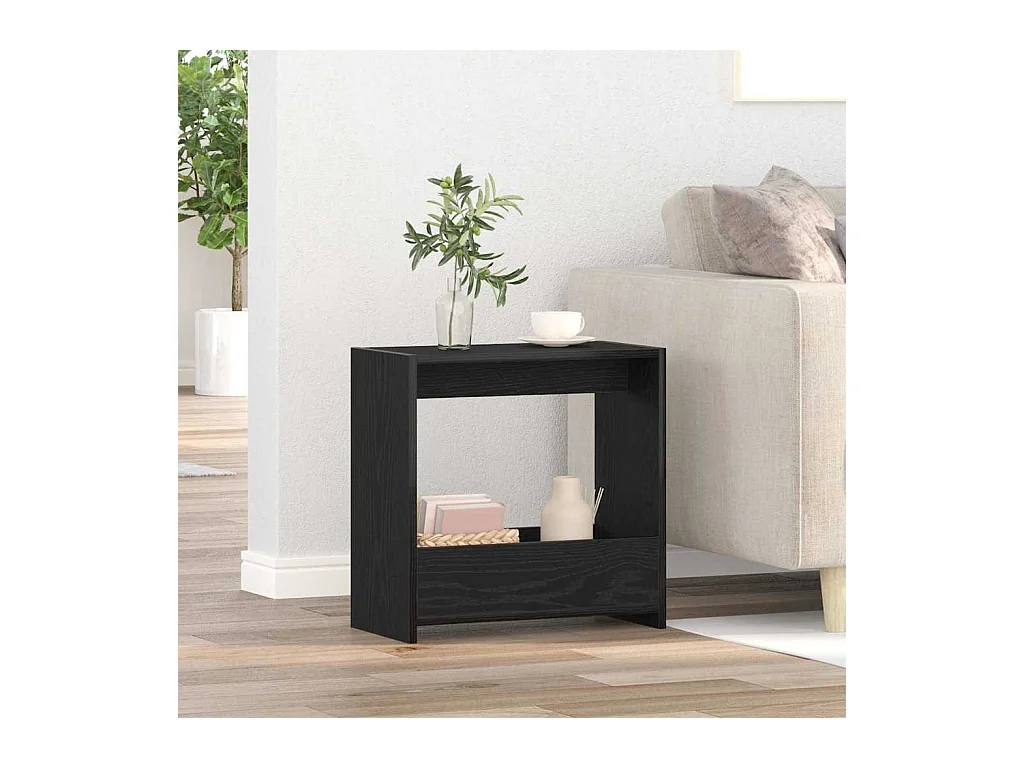 Table d'appoint Chêne noir 50 x 26 x 50 cm Bois d'ingénierie