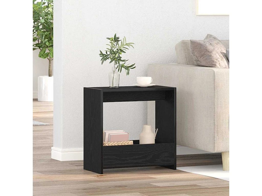 Table d'appoint Chêne noir 50 x 26 x 50 cm Bois d'ingénierie