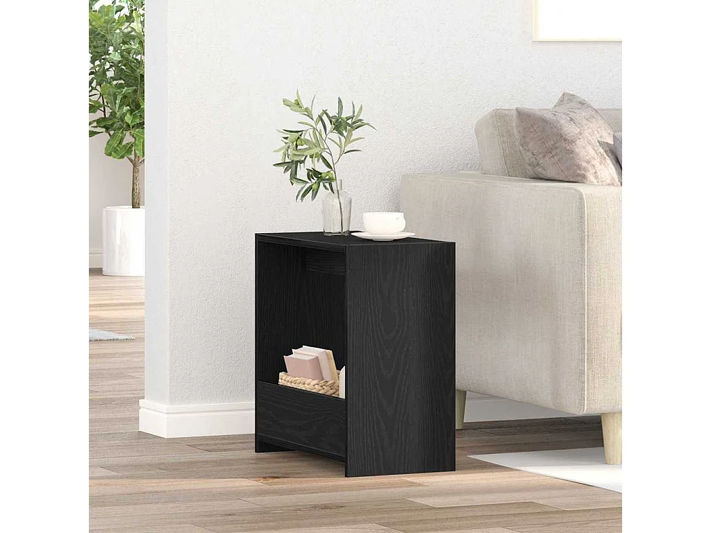Table d'appoint Chêne noir 50 x 26 x 50 cm Bois d'ingénierie