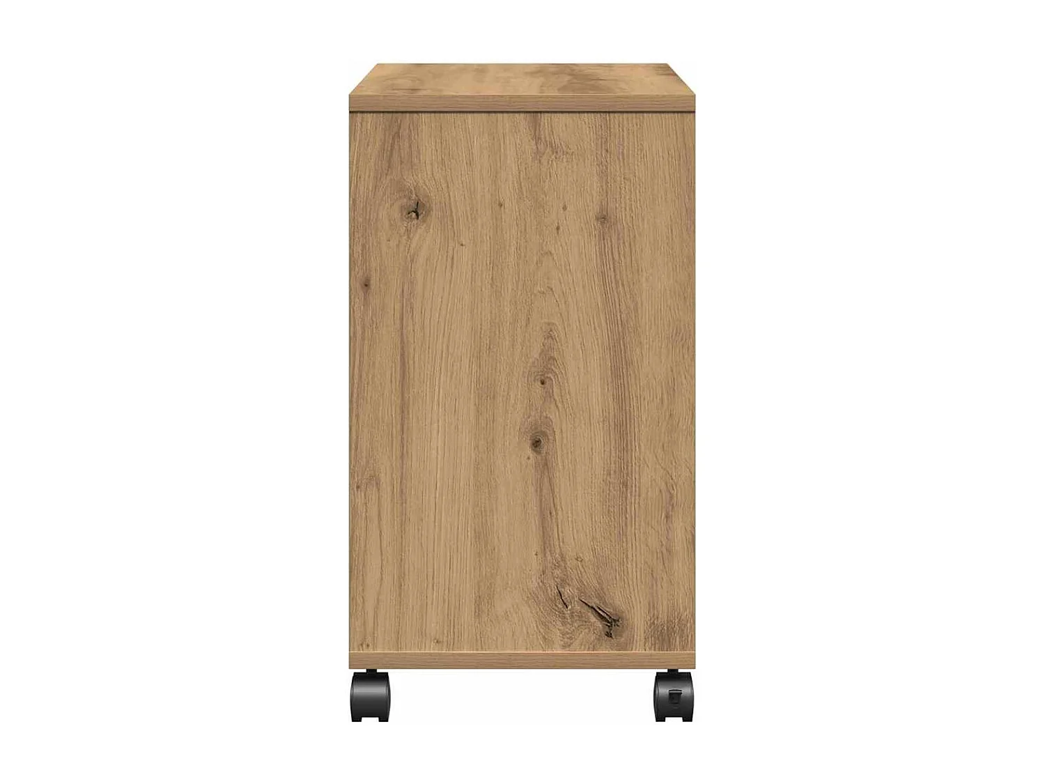 Bijzettafel met plank, handgemaakt eikenhout, 50 x 30 x 55 cm