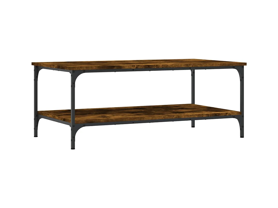 Table basse chêne fumé 100x55x40 cm bois d'ingénierie