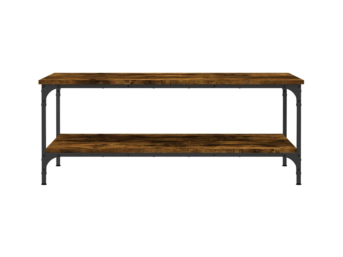 Table basse chêne fumé 100x55x40 cm bois d'ingénierie