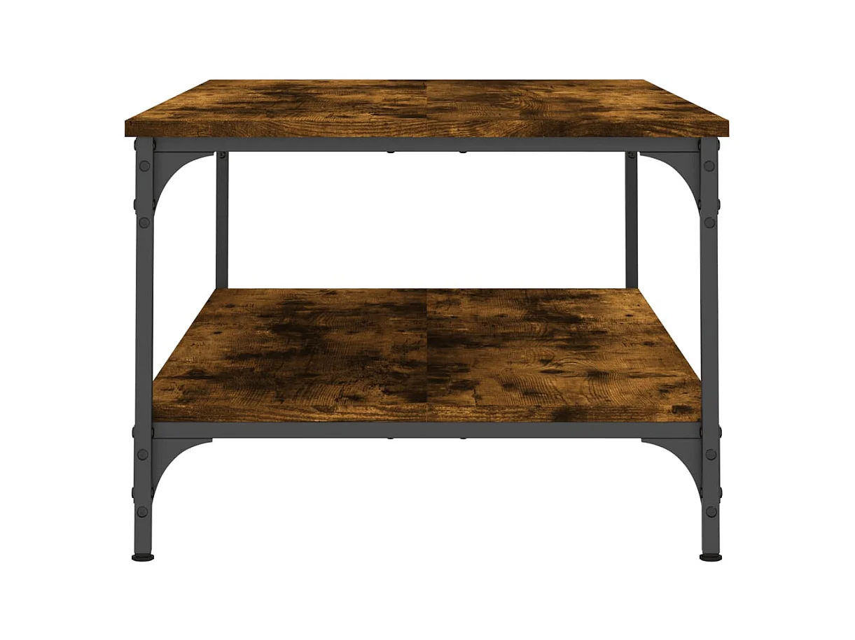 Table basse chêne fumé 100x55x40 cm bois d'ingénierie