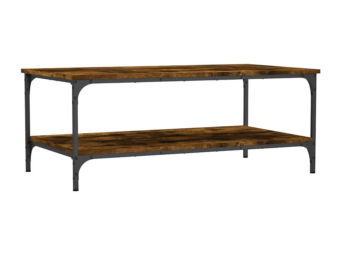 Table basse chêne fumé 100x55x40 cm bois d'ingénierie