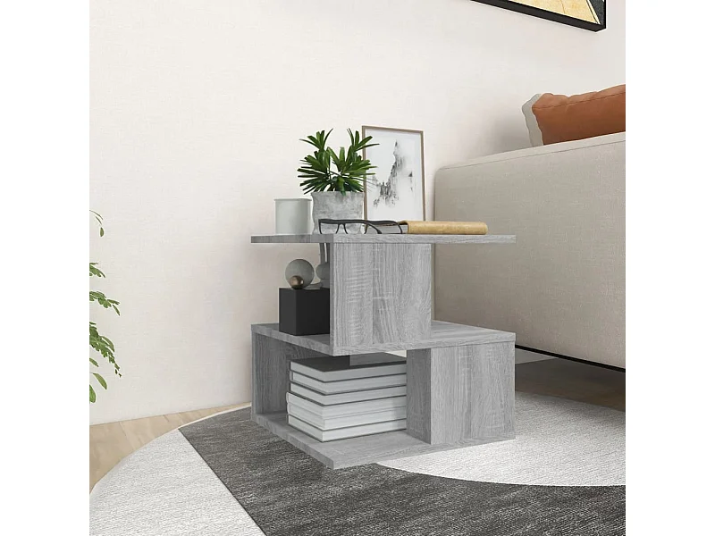 Tavolino Sonoma grigio 40x40x40 cm Legno ingegnerizzato