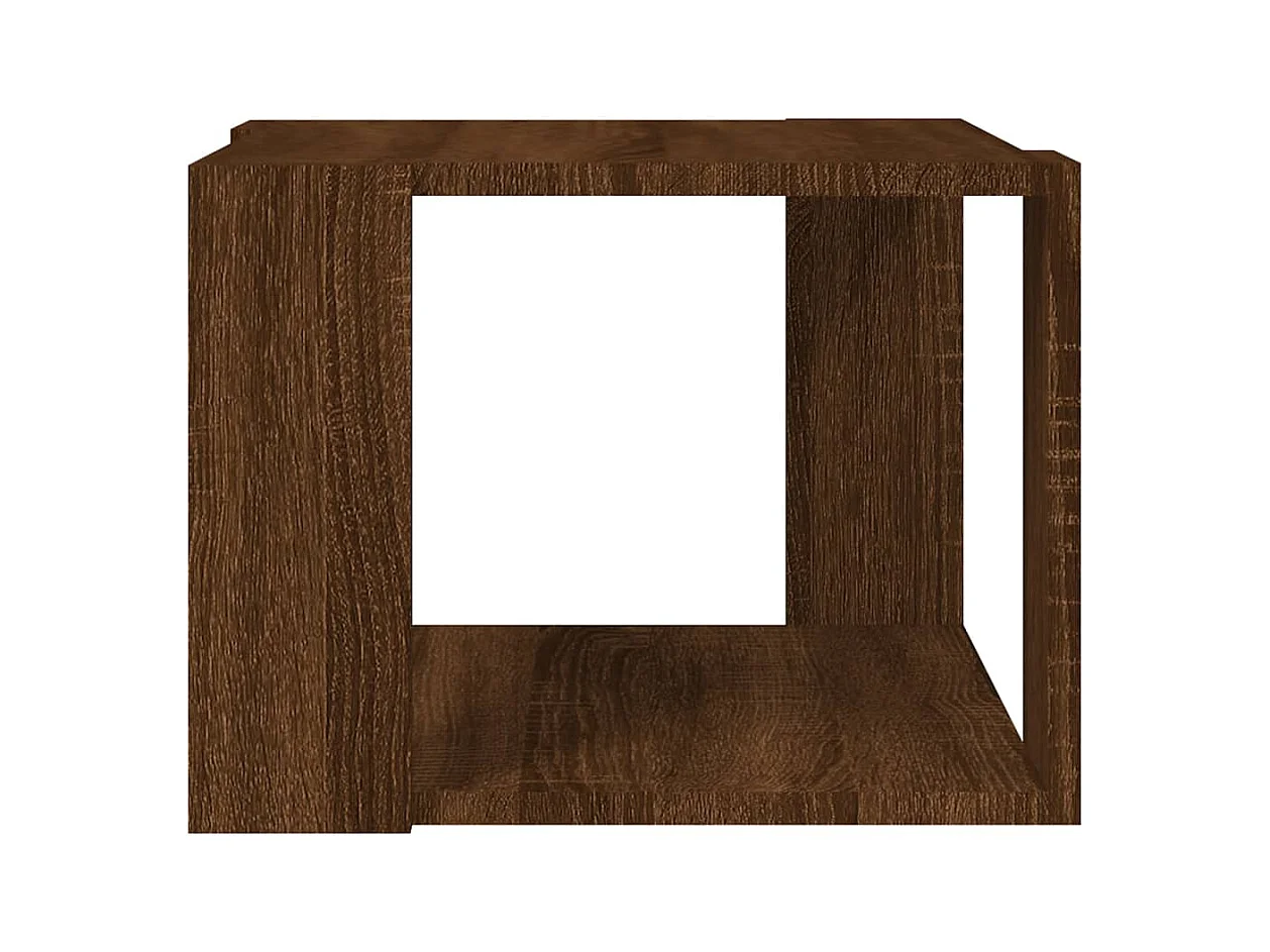 Tavolino da caffè Rovere marrone 40x40x30 cm Legno ingegnerizzato