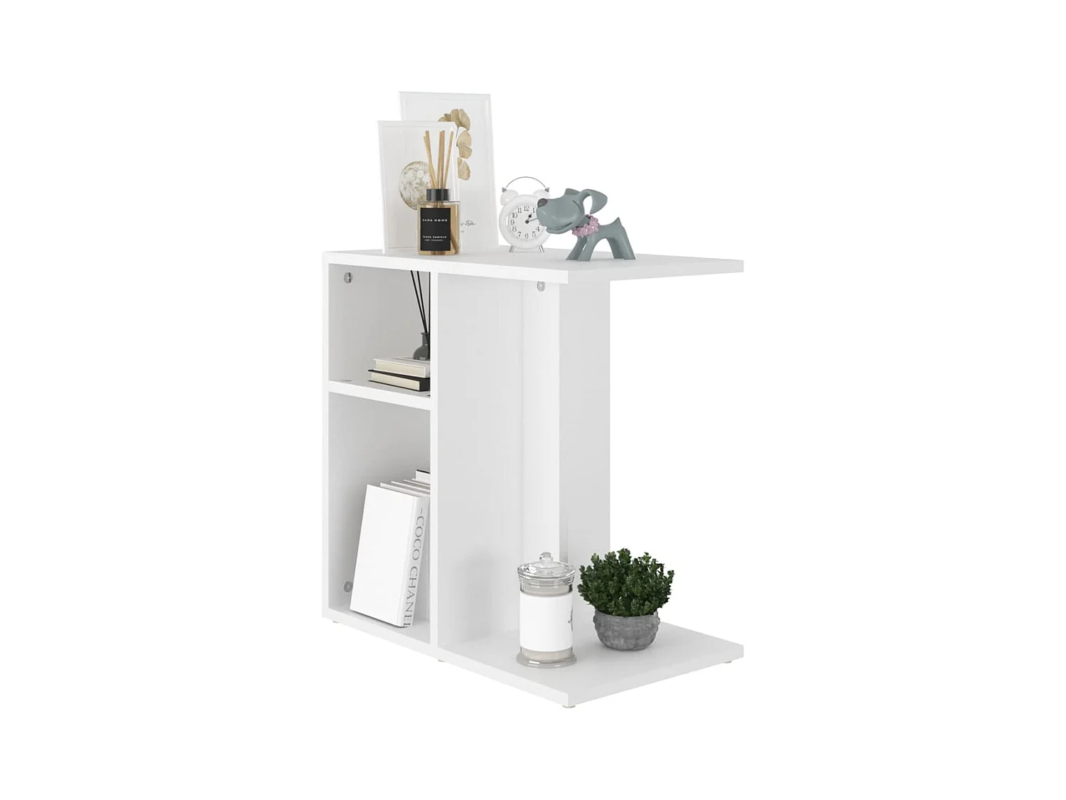 Table d'appoint Blanc 50x30x50 cm Bois d’ingénierie