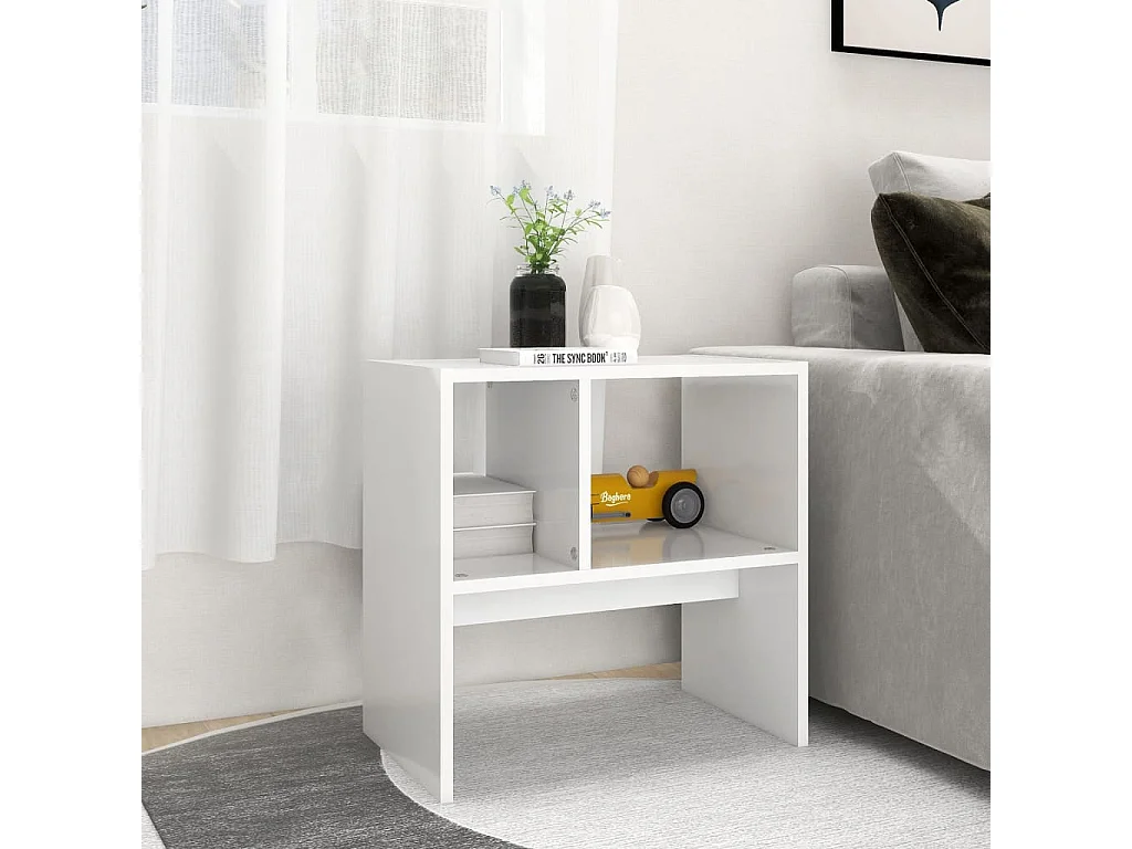 Table d'appoint Blanc 50x30x50 cm Bois d’ingénierie