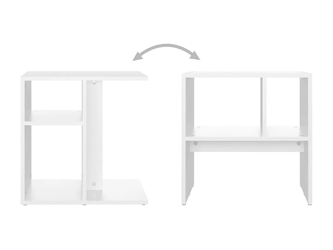 Table d'appoint Blanc 50x30x50 cm Bois d’ingénierie