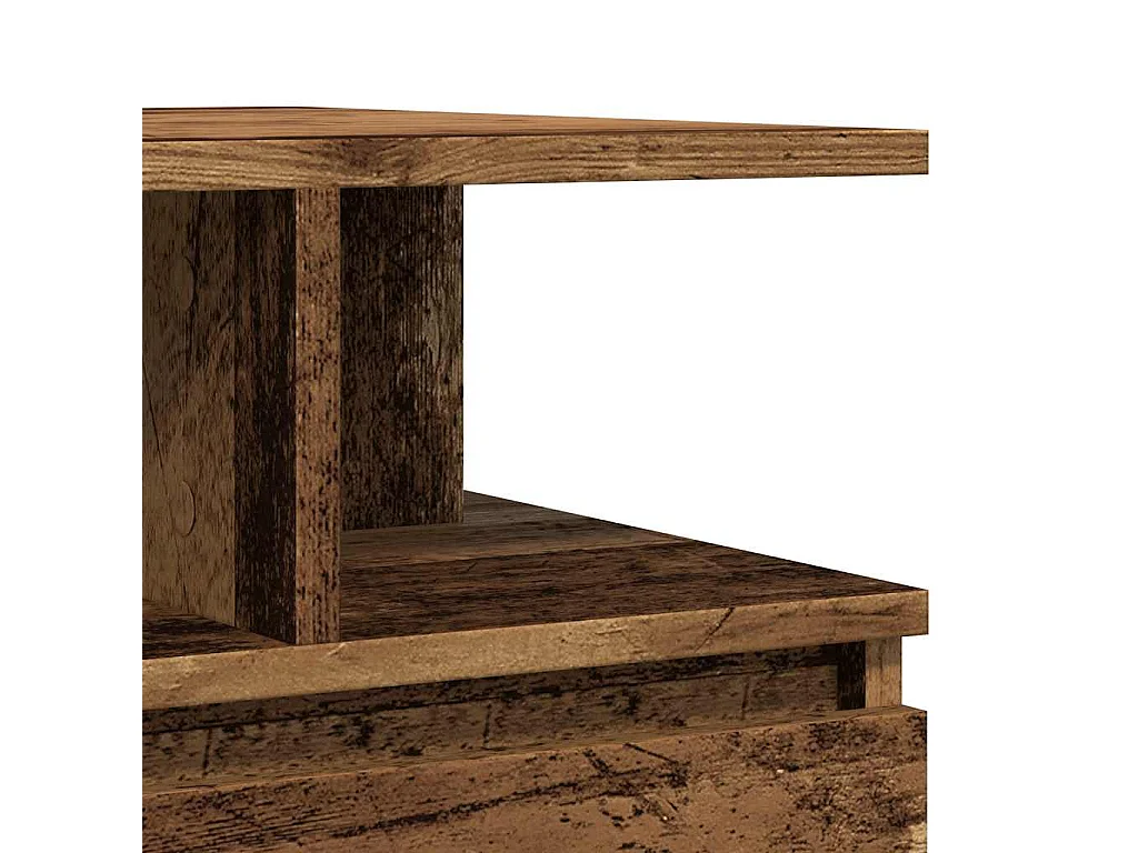 Table basse vieux bois 90x49x45 cm bois d'ingénierie
