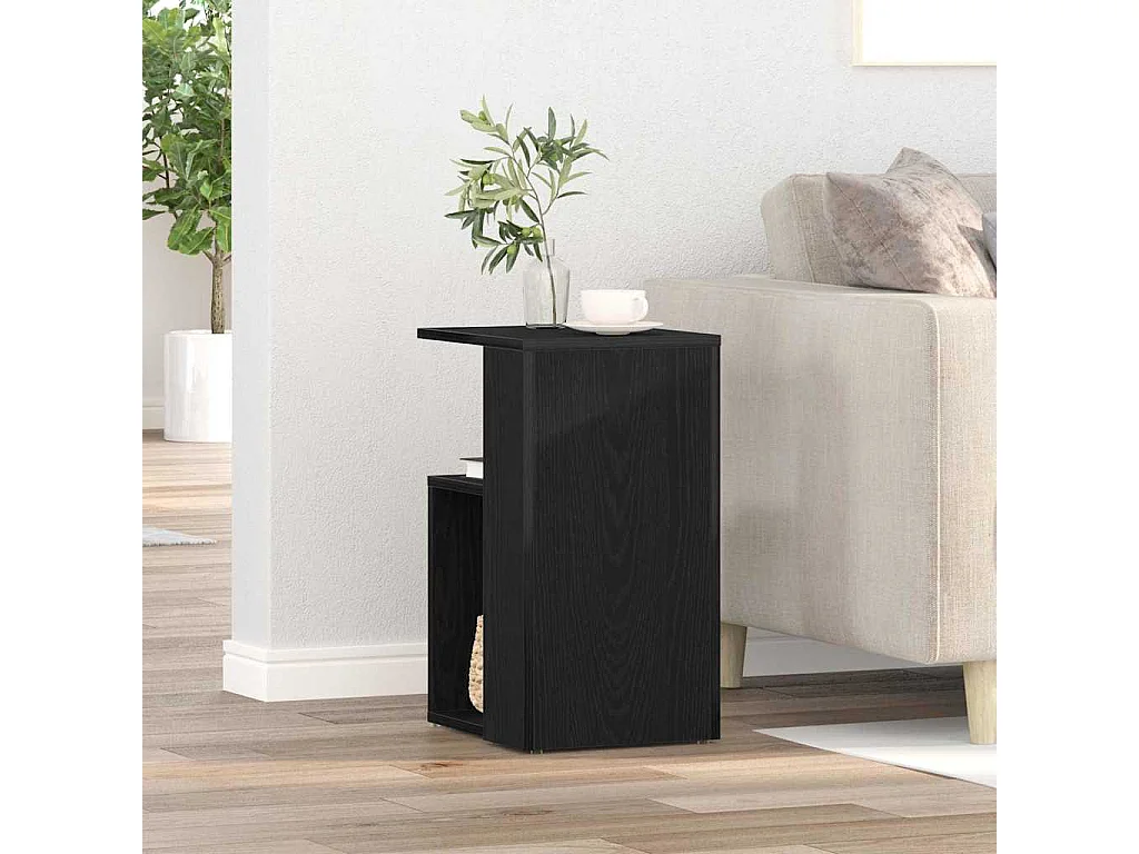 Table d'appoint Chêne noir 36 x 30 x 56 cm Bois d'ingénierie