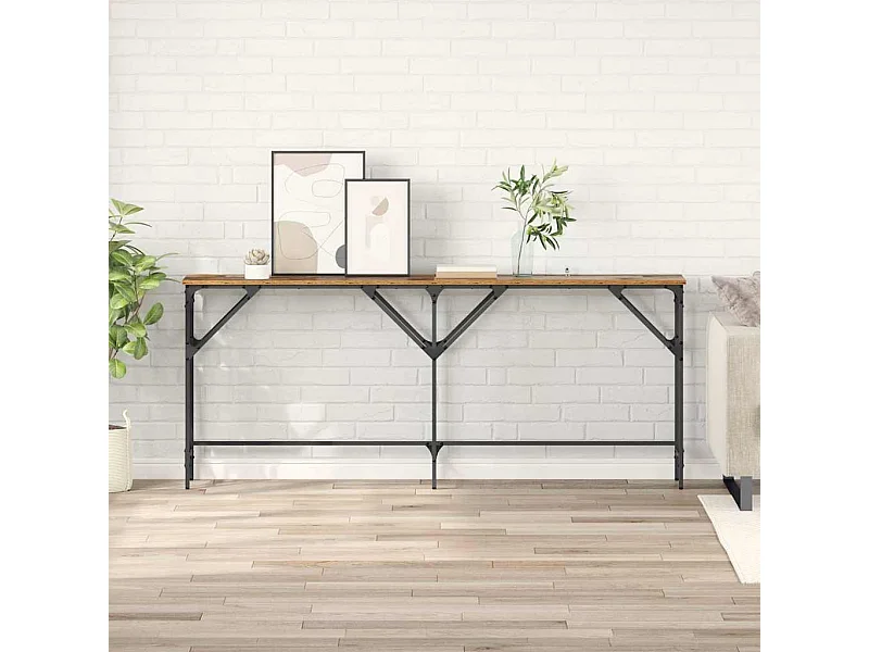 Tavolo consolle Legno antico 180 x 29 x 75 cm Legno ingegnerizzato