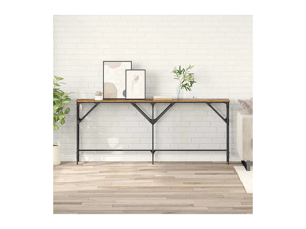 Table console Bois ancien 180 x 29 x 75 cm Bois d'ingénierie