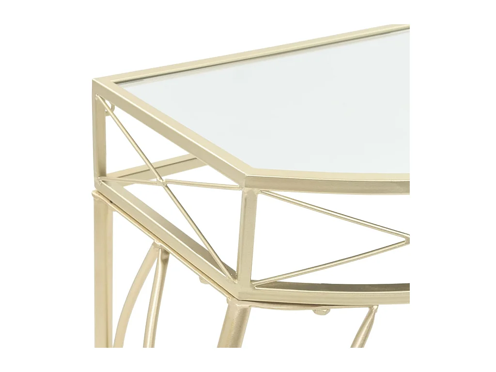 Table d'appoint Style français Métal 82 x 39 x 76 cm Doré