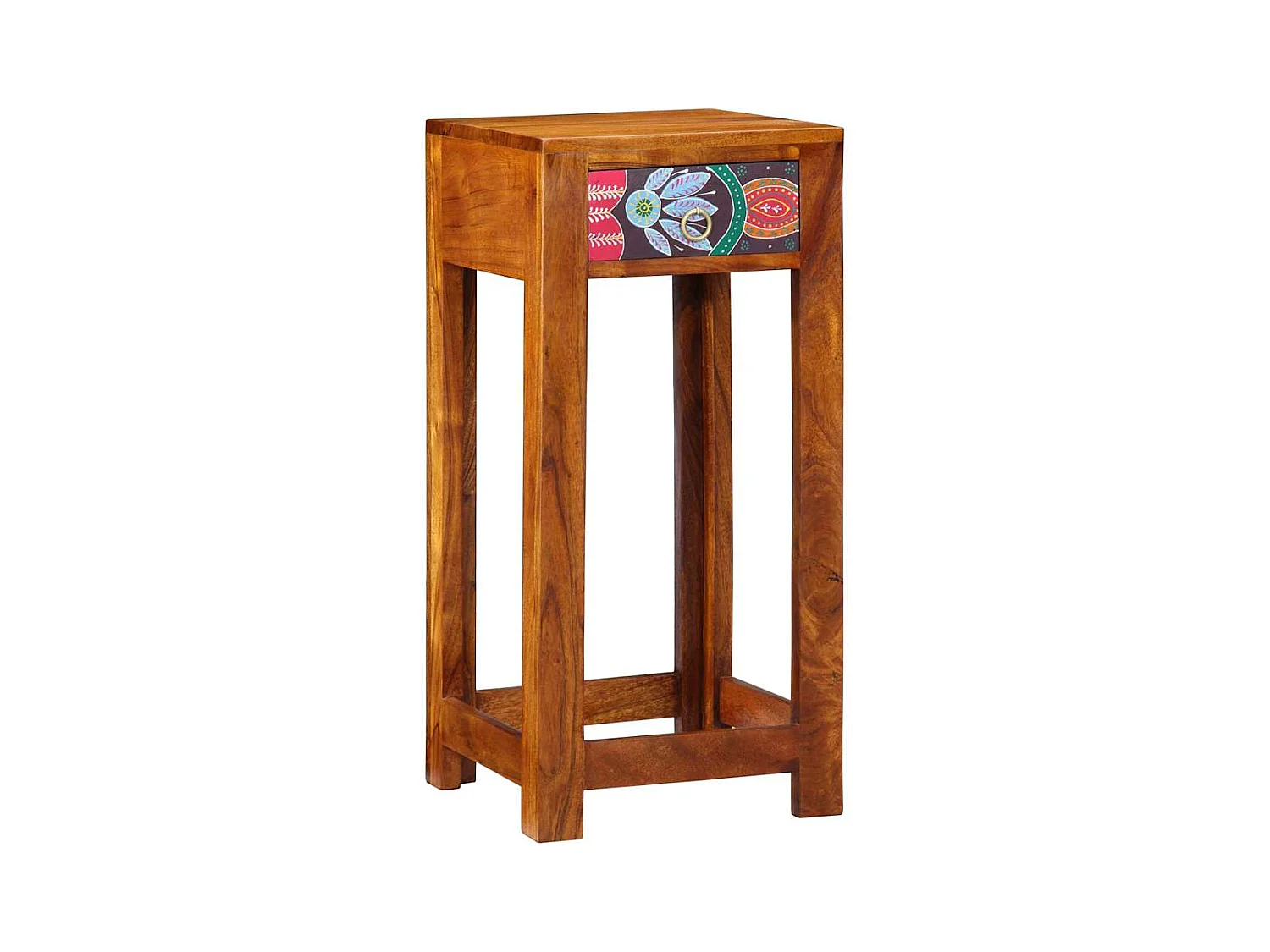 Guéridon téléphone Marron 35 x 35 x 75 cm Bois d'acacia massif