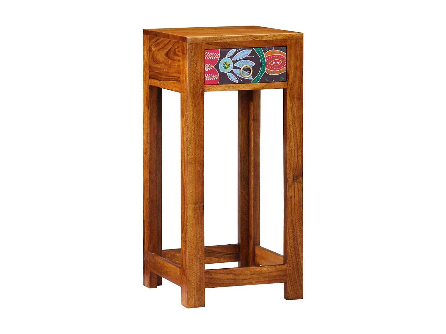 Guéridon téléphone Marron 35 x 35 x 75 cm Bois d'acacia massif