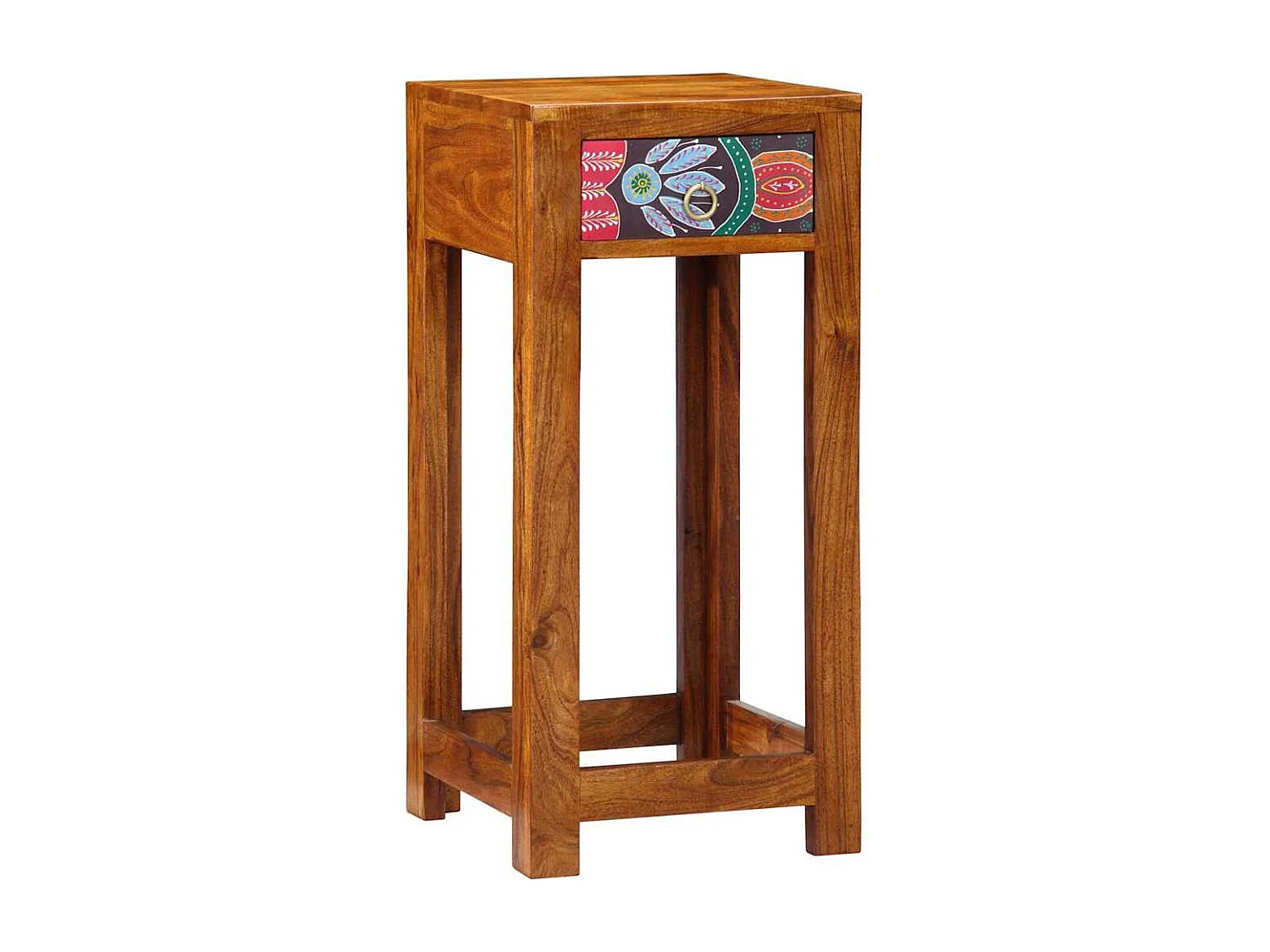 Guéridon téléphone Marron 35 x 35 x 75 cm Bois d'acacia massif