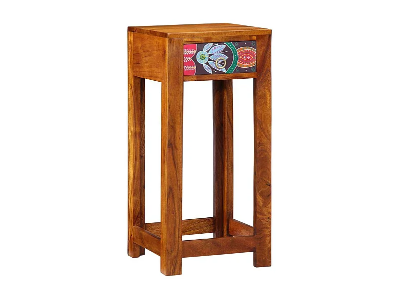 Guéridon téléphone Marron 35 x 35 x 75 cm Bois d'acacia massif