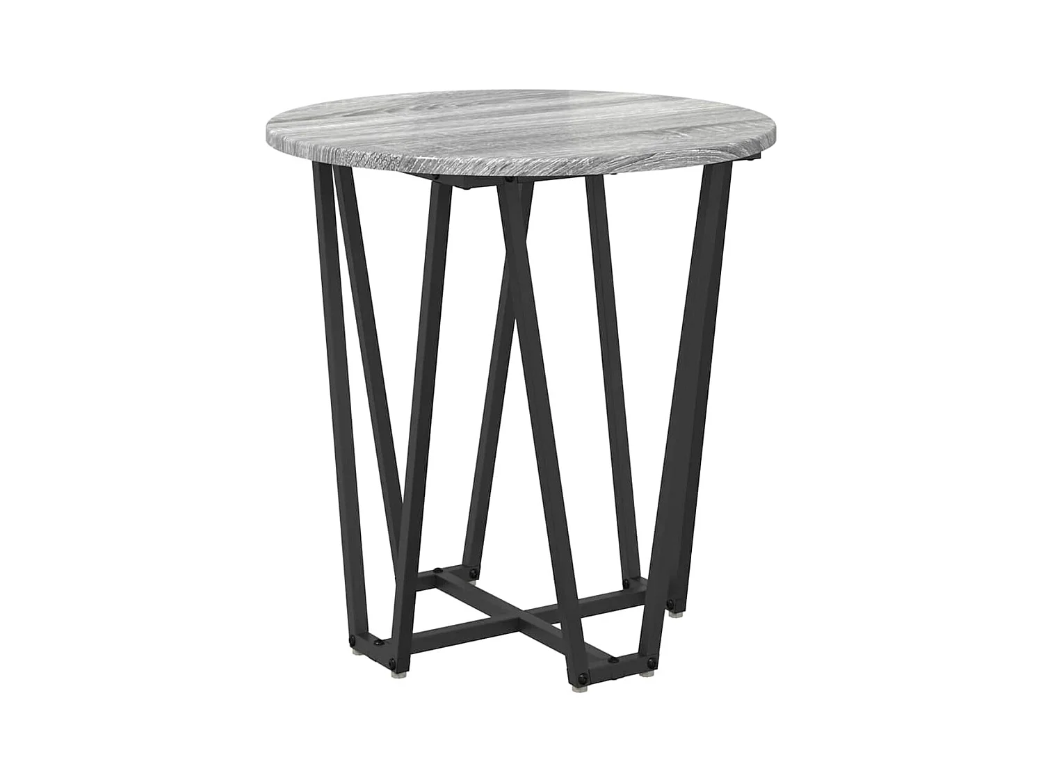 Set di tavolini laterali da 2 pezzi in grigio Sonoma e nero