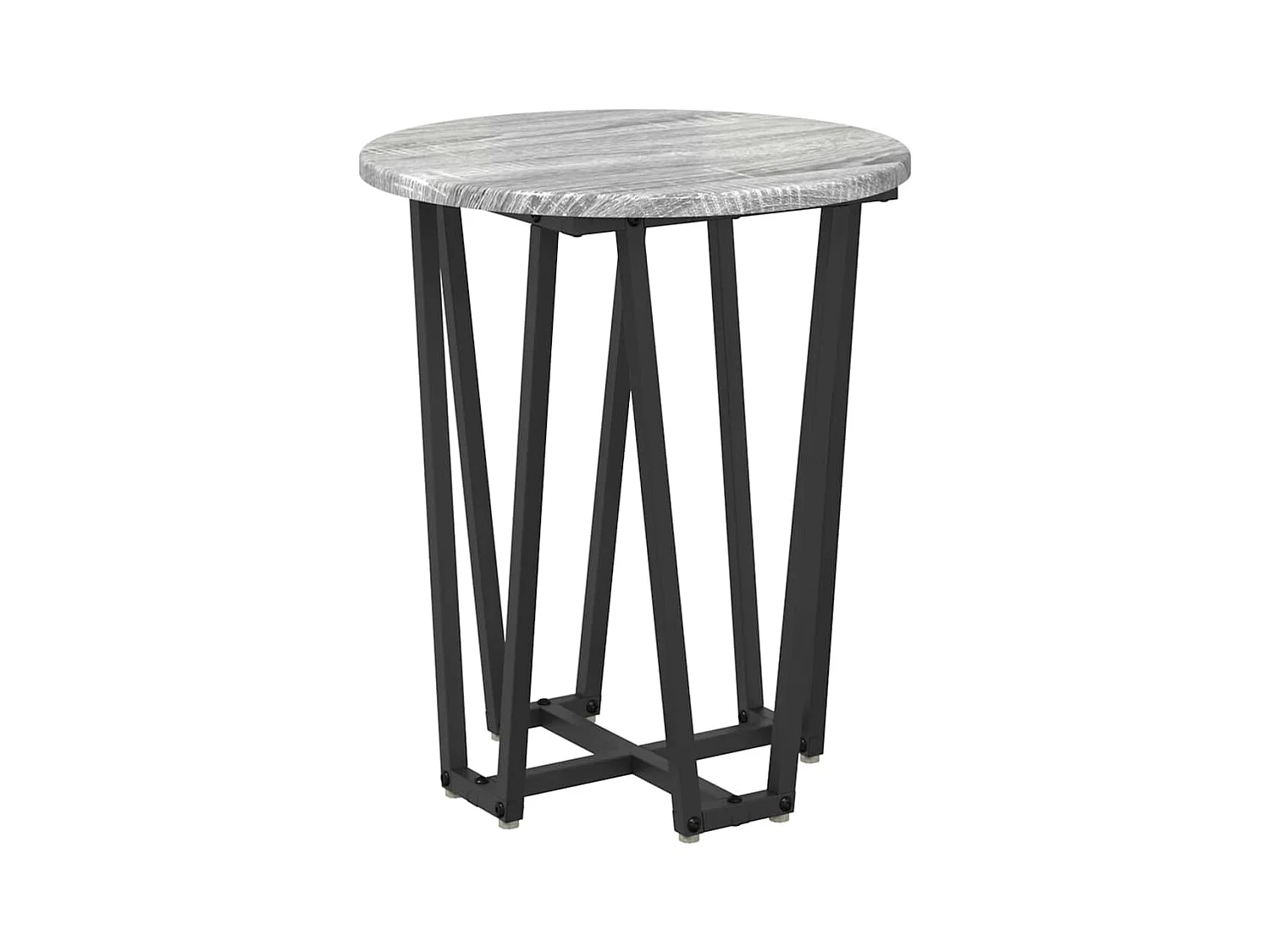 Set di tavolini laterali da 2 pezzi in grigio Sonoma e nero