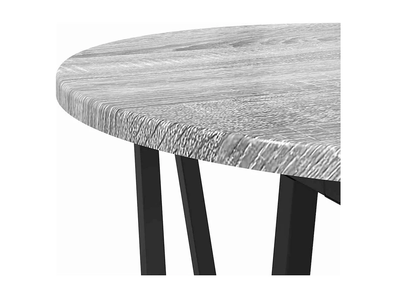 Juego de mesa auxiliar de 2 piezas en gris Sonoma y negro