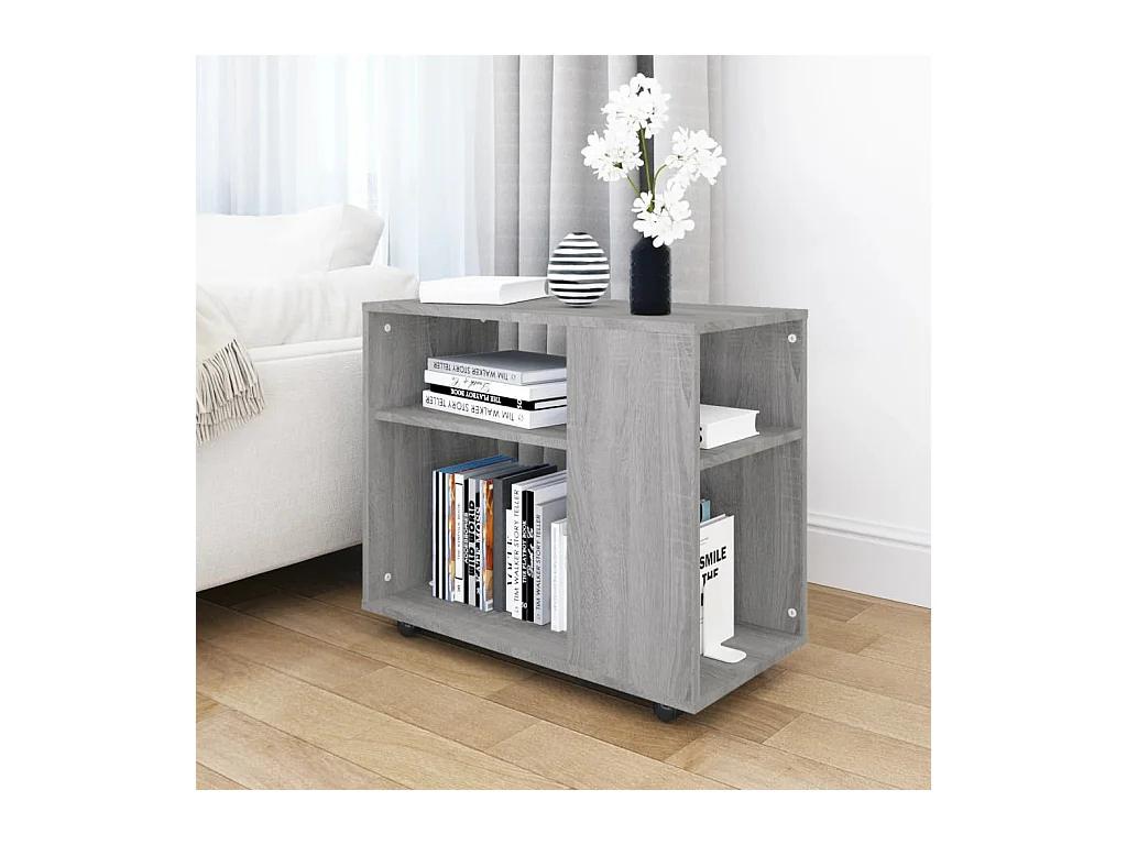Table d'appoint Sonoma gris 70x35x55 cm Bois d'ingénierie