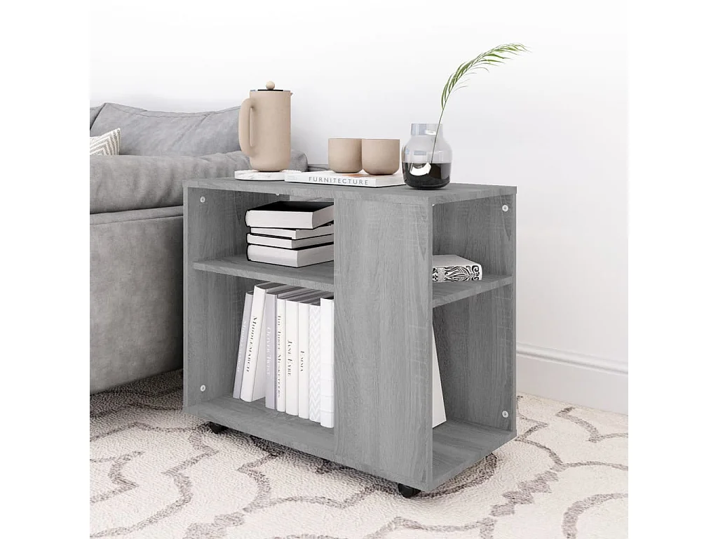 Table d'appoint Sonoma gris 70x35x55 cm Bois d'ingénierie