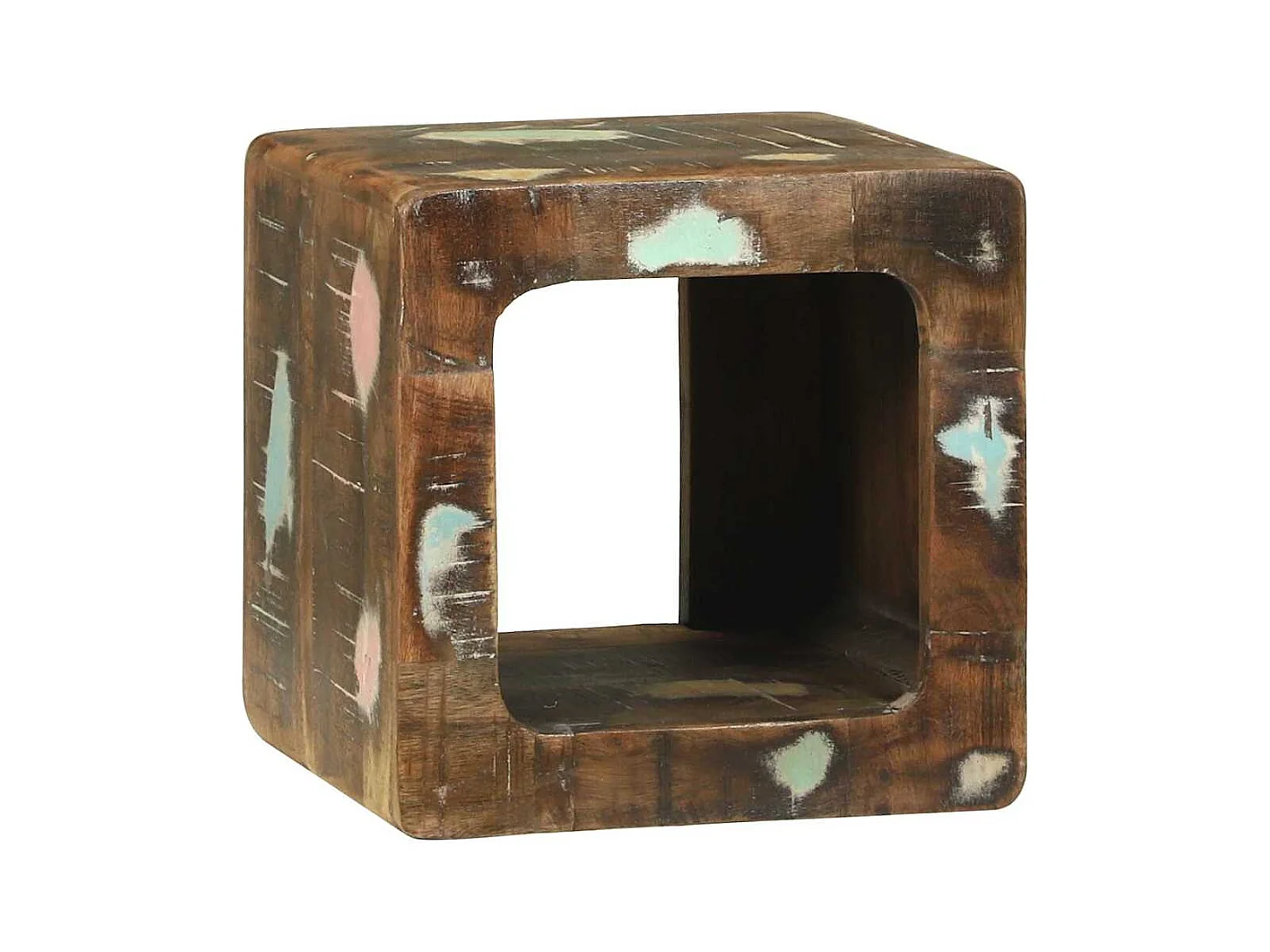 Meuble TV 2 pcs Multicolore bois de récupération massif