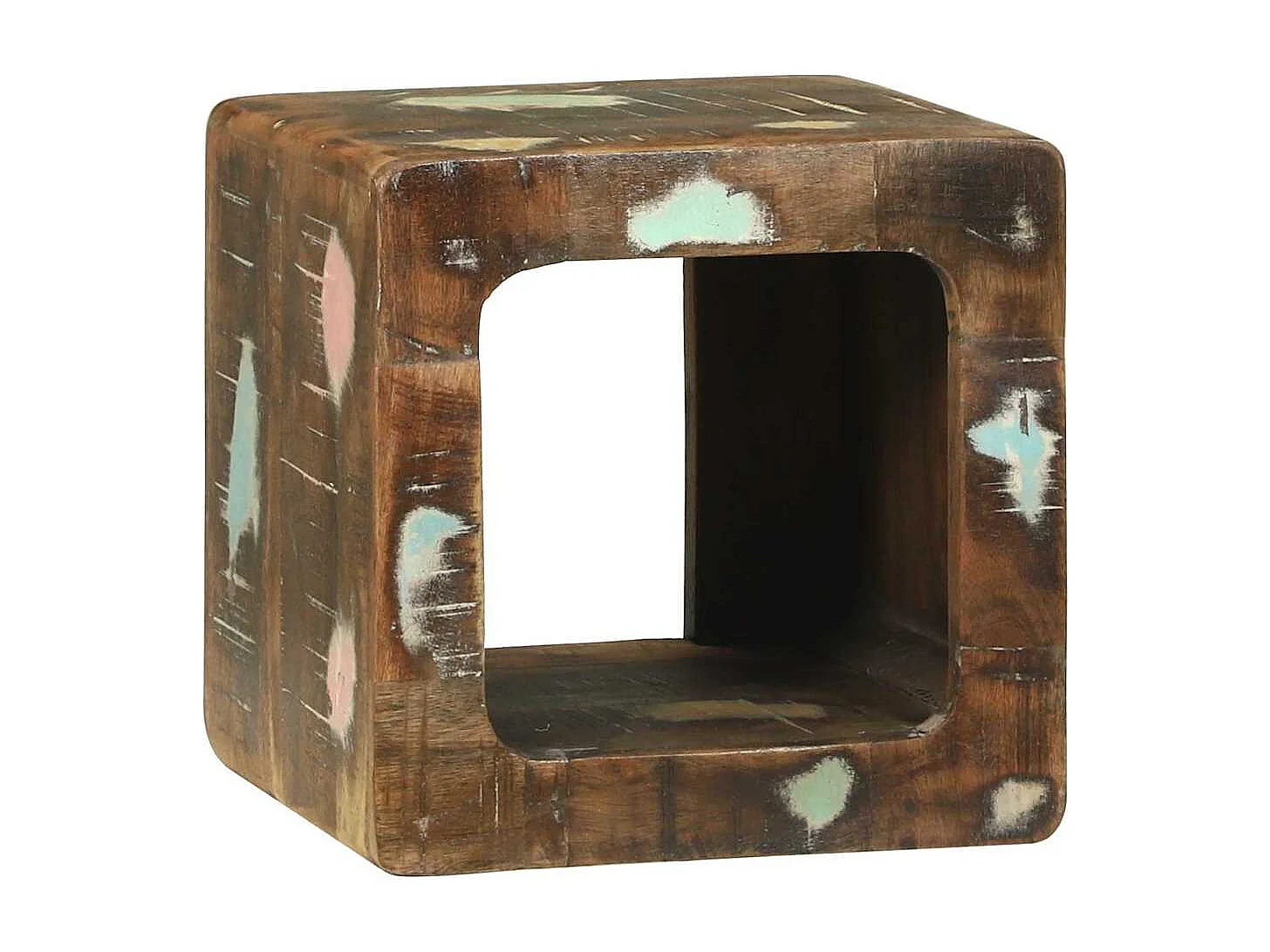 Meuble TV 2 pcs Multicolore bois de récupération massif