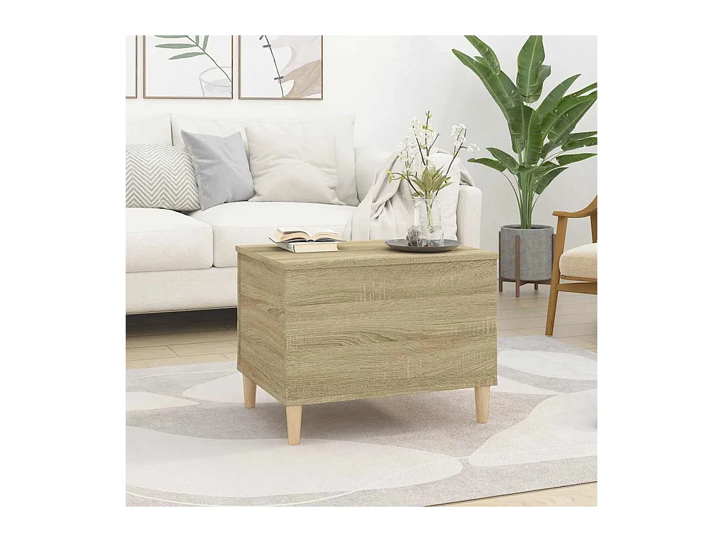 Table basse Chêne sonoma 60x44,5x45 cm Bois d'ingénierie