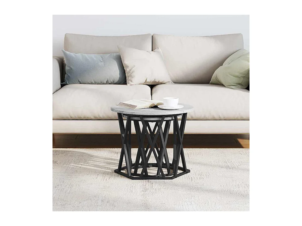 Table d'appoint 2 pcs Sonoma gris 50 x 50 x 40 cm