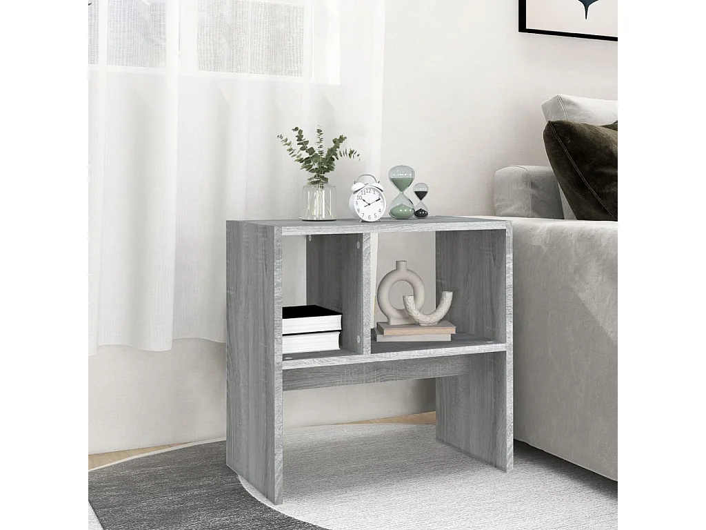 Mesa auxiliar Sonoma gris 50x30x50 cm Madera de ingeniería