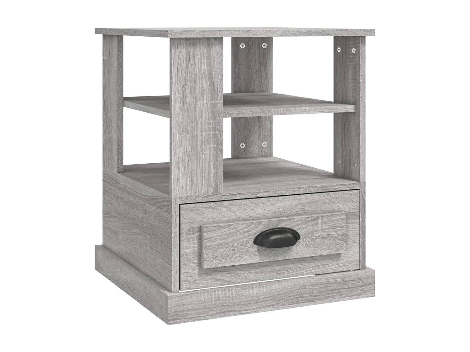 Mesa auxiliar Sonoma gris 50x50x60 cm madera de ingeniería