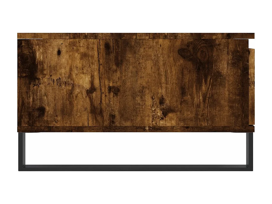 Table basse chêne fumé 90x60x35 cm bois d'ingénierie