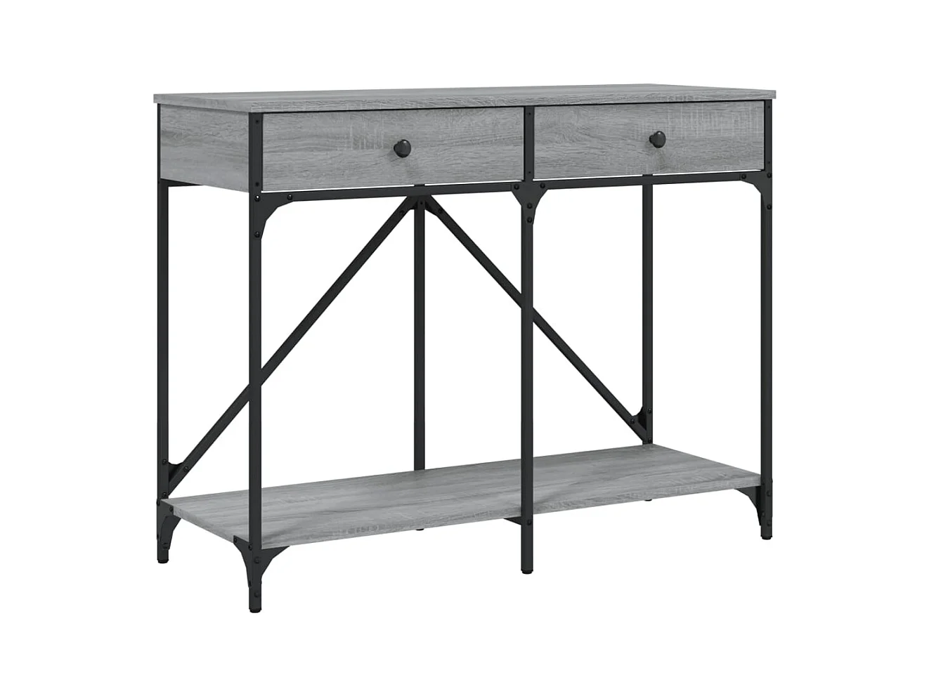 Sonoma consoletafel grijs 100x39x78,5 cm bewerkt hout