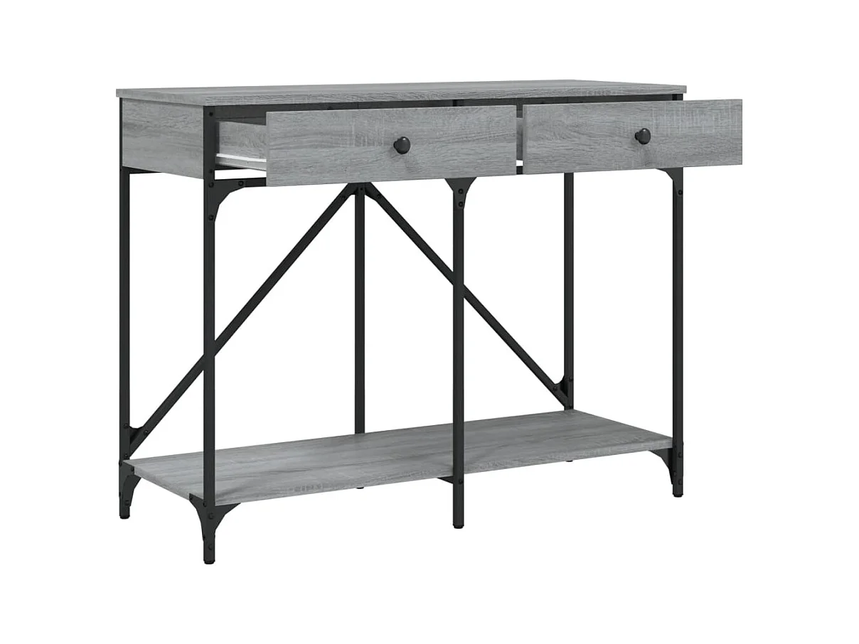 Sonoma consoletafel grijs 100x39x78,5 cm bewerkt hout