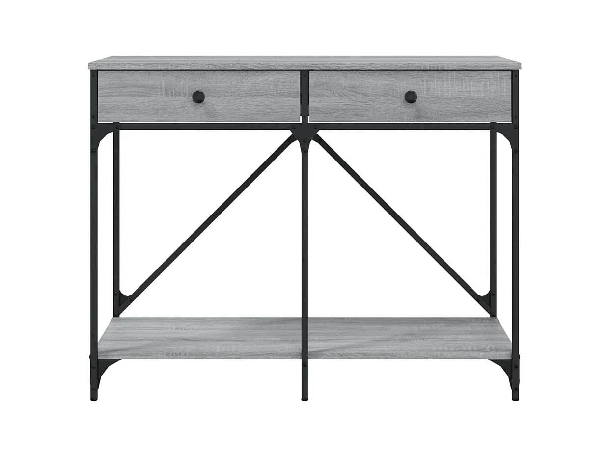 Sonoma consoletafel grijs 100x39x78,5 cm bewerkt hout