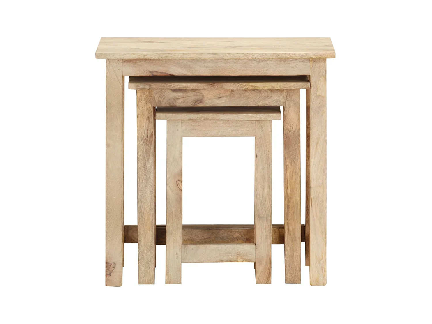 Bijzettafels 3 stuks massief mangohout