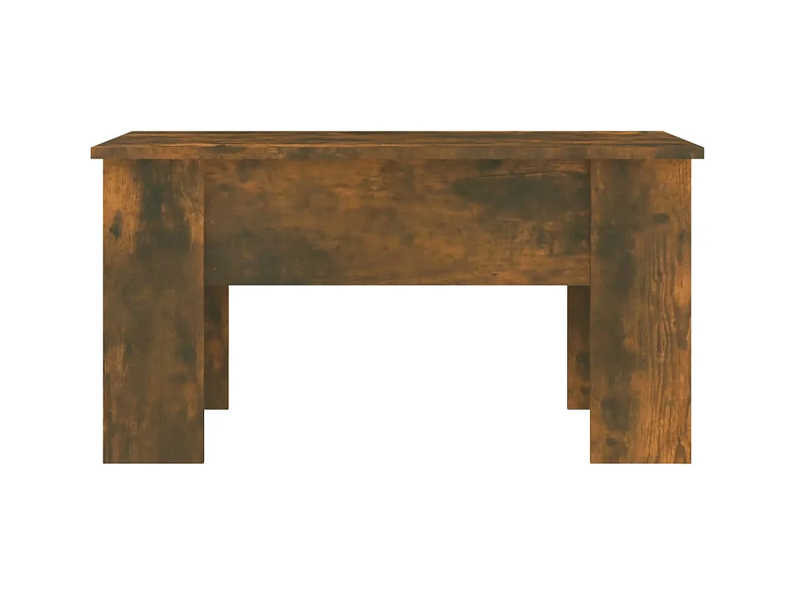 Mesa de centro de roble ahumado 79x49x41 cm Madera de ingeniería